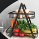 Корзина для хранения фруктов с двумя уровнями Черная - изображение 4