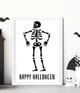 Декор-постер на Хелловін зі скелетом Happy Halloween А3 (H4098) - зображення 1