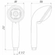 Душевая лейка TOPAZ хром (NF-2288-00-LOTUS) - изображение 5