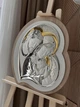 Срібна ікона Свята Родина (код AE 1100 3) 23,5*25,5 см - зображення 2