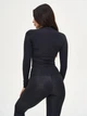 Комплект женский спортивный (лосины, топ и кофта) Nova Vega S Черный 501707071-2929291 - изображение 3