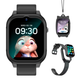 Смарт часы детские умные для детей ребенка смартчасы smart watch смартвотч с gps трекером видеозвонком и видео камерой смарт вотч 2 сменных корпуса в комплекте черный - изображение 9