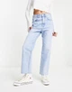 Джинси Stradivarius Straight Crop Блакитний EUR38 1496/498/711 - изображение 1