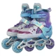 Роликові ковзани розсувні русалка Banwei 901-5 розмір 35-38 Purple-Light Blue - зображення 3