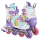 Роликовые коньки раздвижные Banwei 901-3 размер 31-34 White-Purple-Multicolor - изображение 1