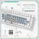 Клавіатура AJAZZ AK820 WHITE Ігрова Дротова Механічна. Голуба Підсвітка. З Підтримкою HOT-SWAP. Blue Switch - зображення 7