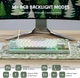 Клавиатура ROYAL KLUDGE R75 PRO Бело Салатовая Беспроводная Трехрежимная Игровая Механическая 2.4G/Bluetooth/Кабель, Батарея 3750 mAh, RGB Подсветка, С поддержкой HOT-SWAP. Silver Pro Switch - изображение 7