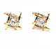 Сережки Gold Square з кристалами Bijoux-e - изображение 2