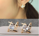 Сережки Gold Square з кристалами Bijoux-e - изображение 5
