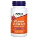 Витамины Now Foods Vitamin D-3 & K-2 1,000 IU / 45 mcg 120 капсул - изображение 1