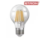 Светодиодная филаментная лампа ETRON Filament A60 15W E27 3000K прозрачная - изображение 3
