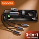 Кабель для зарядки універсальний 3 в 1 Toocki Lightning/micro-USB/USB Typ-C Чорний - зображення 2