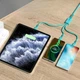 Кабель для зарядки универсальный 3 в 1 Lightning micro-USB USB Type-C Голубой - изображение 3