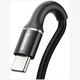 Кабель Baseus Halo Data Cable USB to USB Type-C 3 A 0.5 м Black (CATGH-A01) - изображение 2