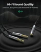 Сплиттер UGREEN переходник-разветвитель 3.5mm 2 AM to 3.5mm AF с нейлоновой оплеткой 22СМ Metal Black (50255) - изображение 6