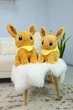 М'яка іграшка обіймашка Аніме Pokemon Eevee Покемон Іві 45 см My Kigu Плюшевий Коричневий (9064) - зображення 5