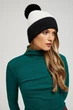 Шапка жіноча MOODO 4217 ONE SIZE чорно-біла - зображення 1