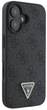 Etui Guess Hardcase Leather 4G Triangle Strass do Apple iPhone 16 Black (GUHCP16SP4TDPK) - obraz 4