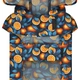 Дождевик-накидка с капюшоном для собак WAUDOG Clothes, рисунок "Апельсины", L, А 48-52 см, B 60-70 см, С 42-52 - изображение 2