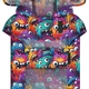 Дождевик-накидка с капюшоном для собак WAUDOG Clothes, рисунок "Зубастые монстры", XXS, А 23-26 см, B 30-36 - изображение 3