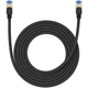 Мережевий кабель Baseus High Speed CAT7 10Gigabit Ethernet Cable (Braided Cable) 3m (B0013320B111-04) Cluster Black - зображення 2