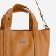 Torba shopper damska ze skóry naturalnej VENEZIA D001LECUTOR156 Brązowa (5906140576304) - obraz 5