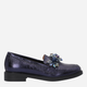 Loafersy damskie skórzane VENEZIA E019LENAOBM061 41 26.5 cm Granatowe (5906140546765) - obraz 1