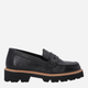 Loafersy damskie skórzane VENEZIA E013LEBLOBM041 37 24 cm Czarne (5906140542569) - obraz 1