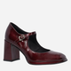 Buty Mary Jane damskie lakierowane VENEZIA D003NABOOBC011 37 24 cm Bordowe (5906140446515) - obraz 4