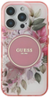 Etui Guess Hardcase IML Flower & Tonal Circle MagSafe do Apple iPhone 16 Pro Pink (GUHMP16LHFWBDCEP) - obraz 3