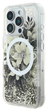 Etui Guess Hardcase Liquid Glitter Flower MagSafe do Apple iPhone 16 Pro Beige (GUHMP16LLFMWTE) - obraz 2