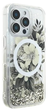 Etui Guess Hardcase Liquid Glitter Flower MagSafe do Apple iPhone 16 Pro Beige (GUHMP16LLFMWTE) - obraz 3