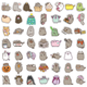 Набір наклейок кіт Пушин Pusheen 50 штук стікербомбінг для телефону, ноутбука, планшета, скейтборду, самокату, велосипеда. (II) 33019 - зображення 2