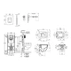 Комплект 4 в 1: Інсталяція GROHE Rapid SL 3 в 1 3884966Q + Унітаз безобідковий Kroner Harz WHI493736 RIMLESS з - зображення 2