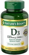 Вітаміни Nature's Bounty Vitamin D3 400 капсул (5000 мкг) - зображення 1