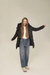 Жіноча зимова куртка-пуховик Meajiateer 2435 чорна XL з біопухом і капюшоном - изображение 6