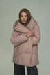 Жіноча зимова куртка-пуховик Sobello рожевий XL коротка з біопухом, капюшоном і поясом - изображение 1