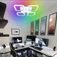 Керована світлодіодна люстра ESLLSE ROOM 70W 4S APP 385×385×75мм Біла з підсвічуванням RGB - зображення 9