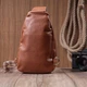 Женская сумка через плечо из экокожи с акцентом на текстильную лямку Vintage 22780 рыжая - изображение 10