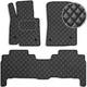 Килимки в салон Екошкіра для Toyota Land Cruiser 200 2007-2021 Чорні 5 шт (Rombus) - изображение 1