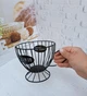 Корзина для конфет и фруктов Happy Life металлическая 19*12,5 см Черная - изображение 5