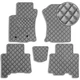 Килимки в салон Екошкіра для Toyota Prado 150 2010-2021 Сірі 5 шт (Rombus) - изображение 1