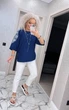 Fashions • Жіноча кофта Vlasta Fashions 42-48 темно-синій (1421-аз) - зображення 3