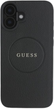 Панель Guess Hardcase Grained Gold Ring MagSafe для Apple iPhone 16 Black (GUHMP16SPGHSMMK) - зображення 2