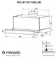 Витяжка Minola HTL 6714 BL 1100 LED телескопічна - изображение 12