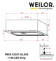 Витяжка вбудована Weilor PBSR 52301 GLASS BL 1100 LED Strip - изображение 14