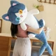 Мягкая игрушка Кот-Акула 135 см, большая плюшевая детская игрушка-подушка Акула Кот, Синяя - изображение 2