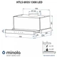 Витяжка телескопічна Minola HTLS 6935 WH 1300 LED - зображення 14