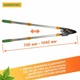 Сучкорез телескопический Gruntek XT 27-41 700-1040 мм с храповым механизмом (295070140) - изображение 5