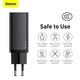 Мережевий зарядний пристрій адаптер BASEUS GaN2 Lite Quick Charger зі швидкою зарядкою |1USB/1Type-C, QC/PD, 5A, 65W| Чорний - зображення 10